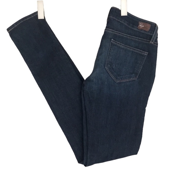 PAIGE Denim - Paige Peg Skinny Dark‎ Wash Zip Fly Denim Jeans